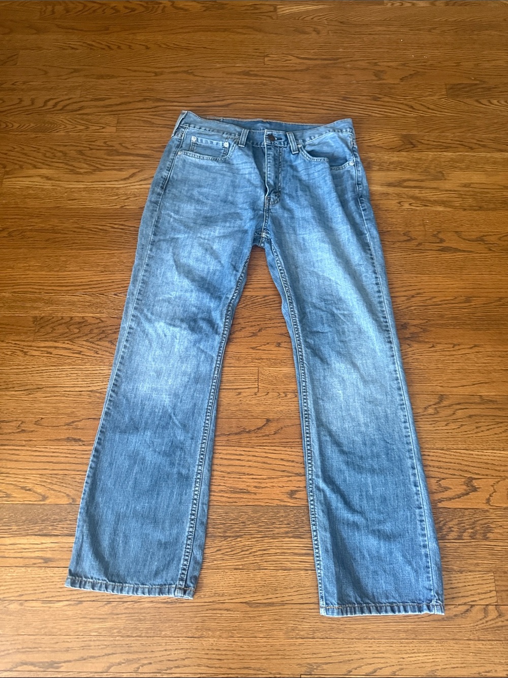 Men's Bootcut Jeans in Light Blue Denim